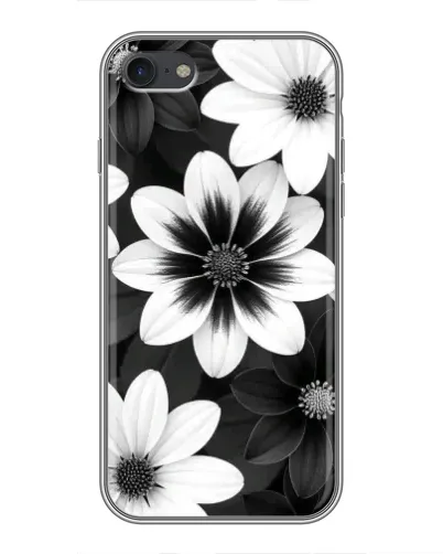 Чехол для iPhone 7 с картинкой «Монохромные астры» Чехол для iPhone 7 с картинкой «Монохромные астры»