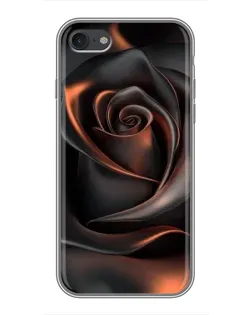 Чехол для iPhone 7 с картинкой «Шелковая черная роза»