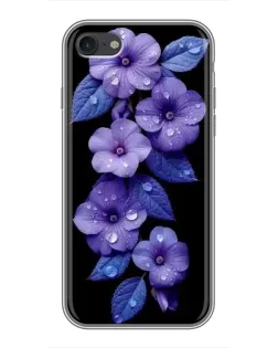 Чехол для iPhone 7 с картинкой «Фиолетовые цветы с росою» Чехол для iPhone 7 с картинкой «Фиолетовые цветы с росою»