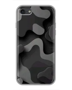 Чехол для iPhone 7 с картинкой «Темный абстрактный камуфляж»