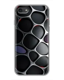 Чехол для iPhone 7 с картинкой «Объемная темная решетка»