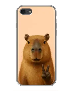Чехол для iPhone 7 с картинкой «Капибара виктория»