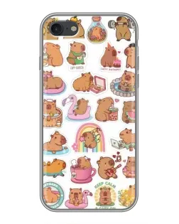 Чехол для iPhone 7 с картинкой «Капибары набор»