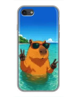 Чехол для iPhone 7 с картинкой «Морская капибара»