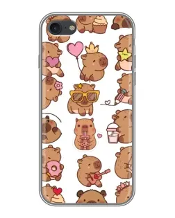 Чехол для iPhone 7 с картинкой «Стикерпак с капибарами»