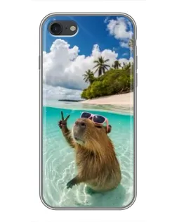 Чехол для iPhone 7 с картинкой «Капибара на море»