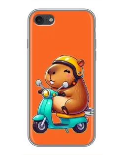 Чехол для iPhone 7 с картинкой «Капибара на скутере»