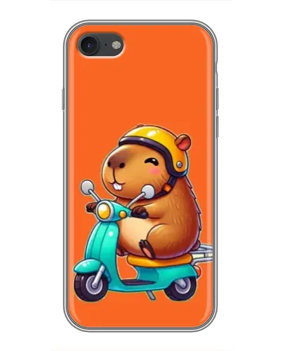 Чехол для iPhone 7 с картинкой «Капибара на скутере»