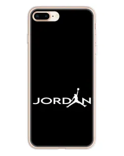 Чехол для iPhone 8 Plus с картинкой «Jordan White Logo»