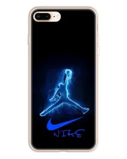 Чехол для iPhone 8 Plus с картинкой «Jordan Neon Blue»