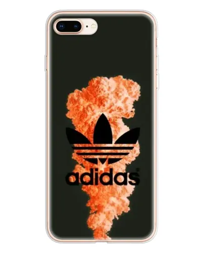 Чехол для iPhone 8 Plus с картинкой «Оранжевый дым Adidas»