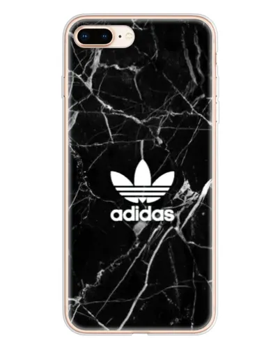 Чехол для iPhone 8 Plus с картинкой «Белый мрамор Adidas»