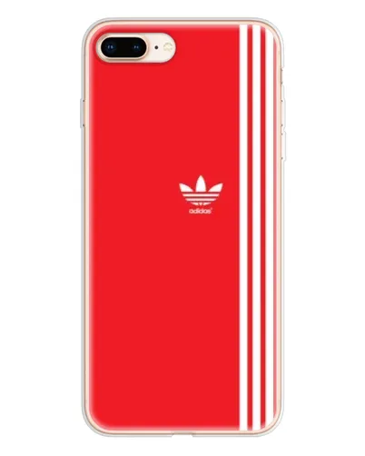 Чехол для iPhone 8 Plus с картинкой «Красный минимализм Adidas»