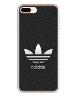 Чехол для iPhone 8 Plus с картинкой «Adidas Карбоновая текстура»