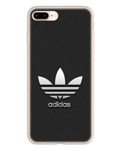 Чехол для iPhone 8 Plus с картинкой «Adidas Карбоновая текстура»