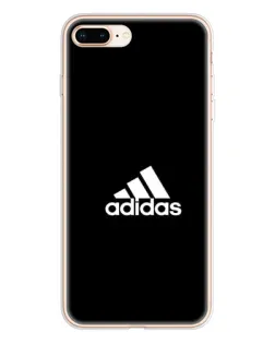 Чехол для iPhone 8 Plus с картинкой «Черная классика Adidas»
