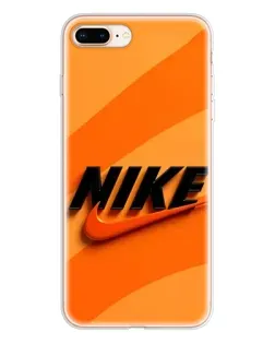 Чехол для iPhone 8 Plus с картинкой «Оранжевый драйв Nike»