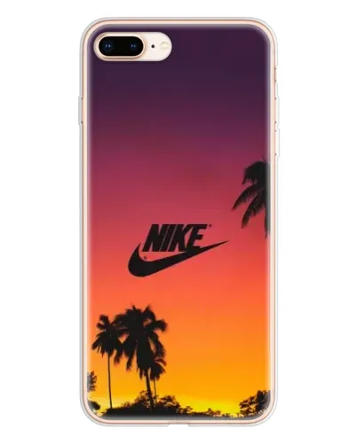 Чехол для iPhone 8 Plus с картинкой «Nike на закате солнца»