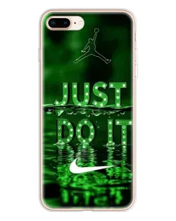 Чехол для iPhone 8 Plus с картинкой «Зеленый неоновый Nike»