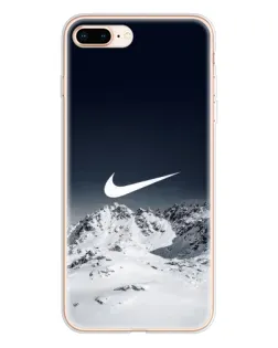 Чехол для iPhone 8 Plus с картинкой «Nike — зимние горы»