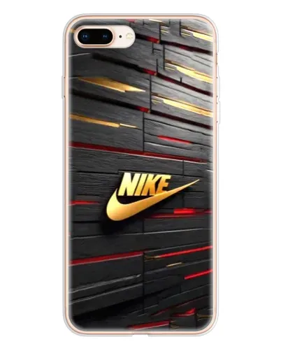 Чехол для iPhone 8 Plus с картинкой «Золотой Nike на металле»