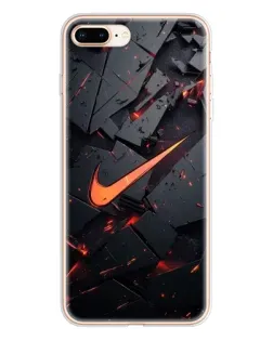Чехол для iPhone 8 Plus с картинкой «Nike — эффект разломов»