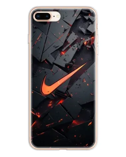 Чехол для iPhone 8 Plus с картинкой «Nike — эффект разломов»