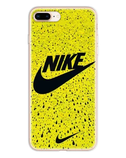 Чехол для iPhone 8 Plus с картинкой «Желтый текстурный Nike»