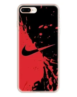 Чехол для iPhone 8 Plus с картинкой «Красные брызги Nike» Чехол для iPhone 8 Plus с картинкой «Красные брызги Nike»