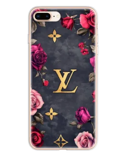 Чехол для iPhone 8 Plus с картинкой «Цветочный Louis Vuitton»
