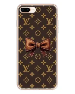 Чехол для iPhone 8 Plus с картинкой «LV с бантом»