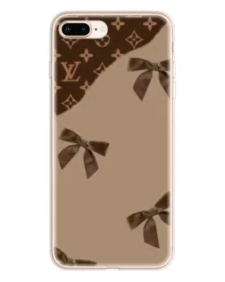 Чехол для iPhone 8 Plus с картинкой «LV — кофейный атлас»