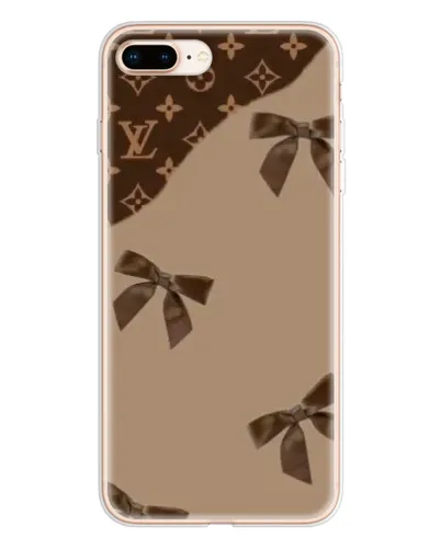 Чехол для iPhone 8 Plus с картинкой «LV — кофейный атлас»