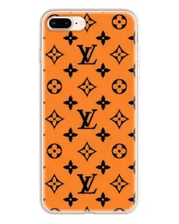 Чехол для iPhone 8 Plus с картинкой «Оранжевый стиль LV»