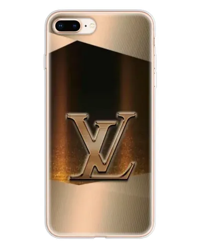 Чехол для iPhone 8 Plus с картинкой «LV — золотое сияние»
