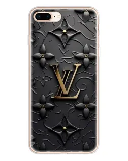 Чехол для iPhone 8 Plus с картинкой «Кожаная текстура LV»