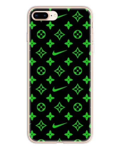 Чехол для iPhone 8 Plus с картинкой «Неоновый принт LV»
