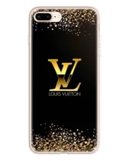 Чехол для iPhone 8 Plus с картинкой «LV — золотые искры»