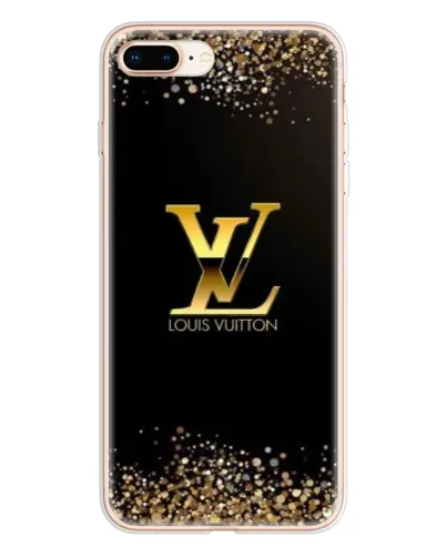 Чехол для iPhone 8 Plus с картинкой «LV — золотые искры»
