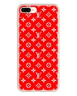 Чехол для iPhone 8 Plus с картинкой «Яркий паттерн LV»