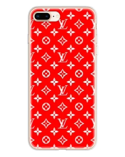 Чехол для iPhone 8 Plus с картинкой «Яркий паттерн LV»