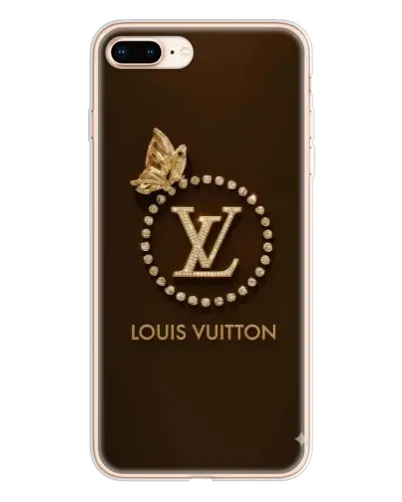 Чехол для iPhone 8 Plus с картинкой «LV — золотая печать»