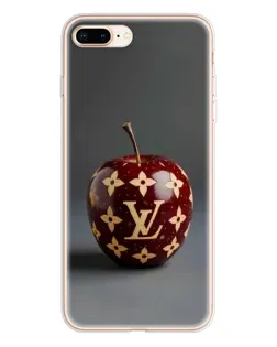Чехол для iPhone 8 Plus с картинкой «Красное яблоко LV»