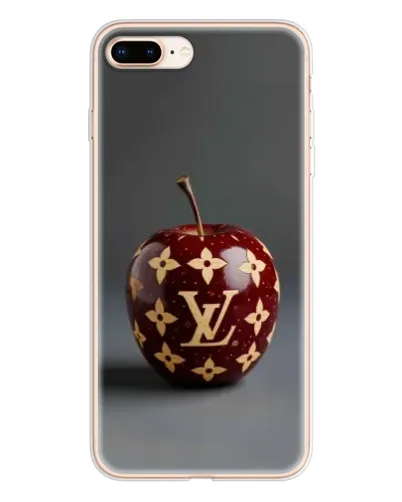 Чехол для iPhone 8 Plus с картинкой «Красное яблоко LV»