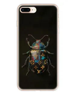 Чехол для iPhone 8 Plus с картинкой «LV — мраморный принт»