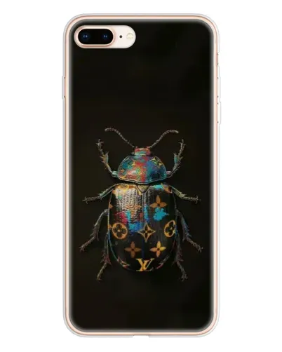 Чехол для iPhone 8 Plus с картинкой «LV — мраморный принт»