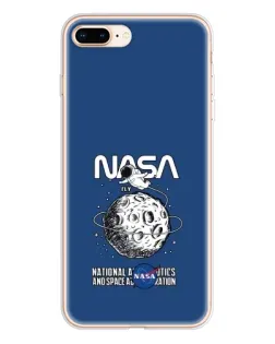 Чехол для iPhone 8 Plus с картинкой «NASA — лунная миссия»
