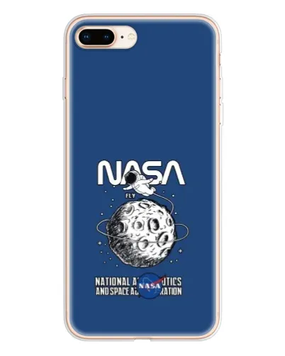 Чехол для iPhone 8 Plus с картинкой «NASA — лунная миссия»