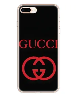 Чехол для iPhone 8 Plus с картинкой «Gucci — красный логотип»