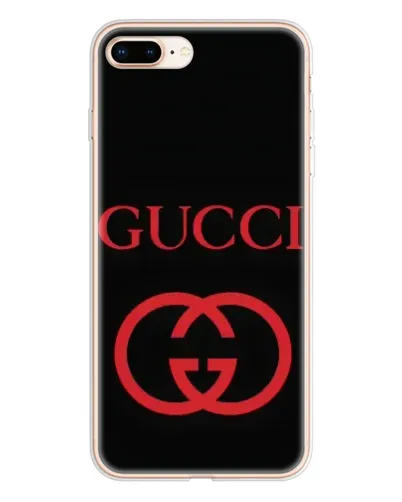 Чехол для iPhone 8 Plus с картинкой «Gucci — красный логотип»